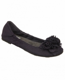 A festive floral embellishment adds a lighthearted touch to Dr. Scholl's wool Fiona flats. With a round-toe shape and flexible sole, they're a stylish, comfortable addition to your fall and winter shoe closet. A festive floral embellishment adds a lighthearted touch to Dr. Scholl's wool Fiona flats. With a round-toe shape and flexible sole, they're a stylish, comfortable addition to your fall and winter shoe closet.