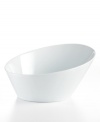 Purely casual and modern in its asymmetrical shape, this Whiteware extra-large bowl adds a perfect, helpful accent to every gathering.
