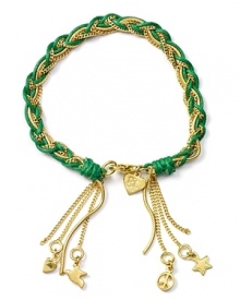 Weave bohemian glamour into your look with Good Charma's braided gold bracelet. Worn stacked or solo, the textured trinket works like charm with laid-back looks. Weave bohemian glamour into your look with Good Charma's braided gold bracelet. Worn stacked or solo, the textured trinket works like charm with laid-back looks.