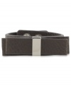 BCBGeneration makes a subtle, but bold statement with this snap bracelet. Crafted from gunmetal- and silver-tone mixed metal, the bracelet features a bow on top for a fashionable touch. Approximate length: 8 inches.