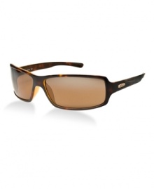 Sport this unisex favorite featuring Revo crystal glass lenses and you'll get great sun protection. Designed for the outdoor enthusiast, Thrive is a full-coverage, tortoise brown frame made from the seed of the castor bean plant. Lenses are bronze, mirrored and polarized. Polarized lenses achieve a premium level of clarity and contrast, not only by blocking glare, but by optimizing your vision and the color spectrum delivered to your eyes.