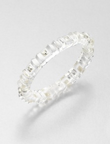 From the Teatro Moderne Collection. Beautifully hand-crafted lucite in ribbed motif accented sparkling Swarovski crystals. LuciteSwarovski crystalsDiameter, about 2.5Hinged, magnetic closureMade in USA From the Teatro Moderne Collection. Beautifully hand-crafted lucite in ribbed motif accented sparkling Swarovski crystals. LuciteSwarovski crystalsDiameter, about 2.5Hinged, magnetic closureMade in USA