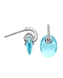 Check please. This pair of crystal-encrusted earrings from Crislu adds a hit of contemporary sparkle with a faceted drop. Check please. This pair of crystal-encrusted earrings from Crislu adds a hit of contemporary sparkle with a faceted drop.