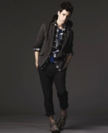 Follow the lines. Go long with these pinstriped pants from Kenneth Cole Reaction. Follow the lines. Go long with these pinstriped pants from Kenneth Cole Reaction.