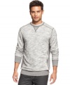 Sweatshirt swagger. Layer up in style this season with this crew neck shirt from Marc Ecko Cut & Sew.