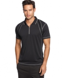 This INC International Concepts polo has a sporty and sleek look. This INC International Concepts polo has a sporty and sleek look.