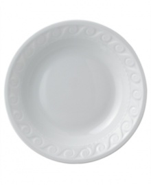 This unique pattern is inspired by the architecture of the famous Louvre Museum in Paris and made of exquisite Limoges porcelain. This unique pattern is inspired by the architecture of the famous Louvre Museum in Paris and made of exquisite Limoges porcelain.