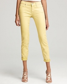 7 For All Mankind Jeans - Crop Leg Skinny Jeans in Bright Yellow 7 For All Mankind Jeans - Crop Leg Skinny Jeans in Bright Yellow