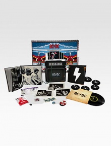 The comprehensive collection of AC/DC rarities housed in a collectible guitar amp box that actually works. 3-CD/2-DVD packageLP deluxe collector's edition18 rare studio tracks29 rare live tracksMade in USA The comprehensive collection of AC/DC rarities housed in a collectible guitar amp box that actually works. 3-CD/2-DVD packageLP deluxe collector's edition18 rare studio tracks29 rare live tracksMade in USA