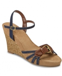 Fabulous finishes and a heavenly footbed make the Plush Around sandals by Aerosoles so much more than a classic wedge. Fabulous finishes and a heavenly footbed make the Plush Around sandals by Aerosoles so much more than a classic wedge.