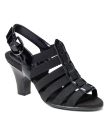 The Aerosoles Gin Rickey Sandals add an effervescent look with their light strappy upper, sweet slingback and a easygoing mid-height heel. The Aerosoles Gin Rickey Sandals add an effervescent look with their light strappy upper, sweet slingback and a easygoing mid-height heel.
