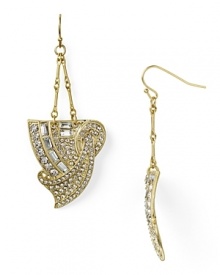 Art Deco-inspired design feels dramatic and timeless. Pair these Aqua earrings with a cocktail dress for a fancy flapper look. Art Deco-inspired design feels dramatic and timeless. Pair these Aqua earrings with a cocktail dress for a fancy flapper look.