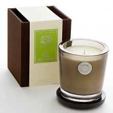Aquiesse uses a proprietary soy wax blend and is made with organic soy bean oil and carefully selected lead-free wicks. The soy candle is stylishly encased in smoke-brown glass. Aquiesse uses a proprietary soy wax blend and is made with organic soy bean oil and carefully selected lead-free wicks. The soy candle is stylishly encased in smoke-brown glass.