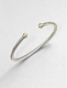 From the X Collection. An iconic sterling silver cable style accented with a radiant 18k gold crisscross design. Sterling silver18 goldDiameter, about 2.5Slip-on styleMade in USA From the X Collection. An iconic sterling silver cable style accented with a radiant 18k gold crisscross design. Sterling silver18 goldDiameter, about 2.5Slip-on styleMade in USA