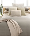 Create a tranquil setting with this Calvin Klein Dash Thorn sham featuring calming hues and woven combed cotton elements.