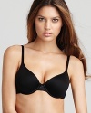 Smooth padded cups lift and shape. Enhanced with memory pad so it holds shape and molds to body.