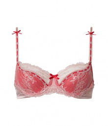 Turn up the heat in this ultra-luxe lace-laden contour bra from Elle MacPherson Intimates - Contouring cups with bow, tonal woven satin trim through straps, adjustable straps with bow detail, back hook and eye closures - Pair with the matching panties for seriously sweet lounging Turn up the heat in this ultra-luxe lace-laden contour bra from Elle MacPherson Intimates - Contouring cups with bow, tonal woven satin trim through straps, adjustable straps with bow detail, back hook and eye closures - Pair with the matching panties for seriously sweet lounging