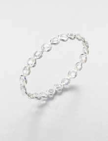 From the Scultura Collection. A sparkling row or faceted clear quartz stones set in sleek sterling silver. Clear quartzSterling silverDiameter, about 2.5Slip-on styleImported From the Scultura Collection. A sparkling row or faceted clear quartz stones set in sleek sterling silver. Clear quartzSterling silverDiameter, about 2.5Slip-on styleImported