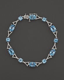 Badgley Mischka Blue Topaz And Diamond Bracelet Badgley Mischka Blue Topaz And Diamond Bracelet