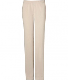 Stylish pants in rayon - noble color cream - slim and straight cut with stretch content, these pants are super comfortable - new: cr?pe optic, mini waist pleats - grown-up look for grown-up women - wear at elegant invitations like a dinner, galery opening, opening nights - totally chic combined with matching colors like white, beige, moccha - style upgrade with black and high heeled sandals - pair with noble accessories: a clutch and gold jewelry