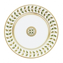 Inspired by designs from the Empire period, Constance is composed of a fresh composition that renders it a timeless classic. Elegantly outlined in gold, acorns and oak leaves, symbolizing strength and longevity, accent its delicate watercolor palette of greens. Inspired by designs from the Empire period, Constance is composed of a fresh composition that renders it a timeless classic. Elegantly outlined in gold, acorns and oak leaves, symbolizing strength and longevity, accent its delicate watercolor palette of greens.
