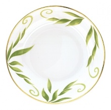 Frivole combines daring originality with soft feminity to create a sophisticated design for the table. Sprawling leaf-work designs add exuberant elegance to this whimsical pattern. Coordinating colors of amethyst and sage with gold trim allow versatility when entertaining formally or casually. Frivole combines daring originality with soft feminity to create a sophisticated design for the table. Sprawling leaf-work designs add exuberant elegance to this whimsical pattern. Coordinating colors of amethyst and sage with gold trim allow versatility when entertaining formally or casually.