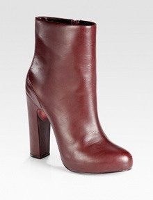 For a laid-back cool style try this towering ankle boot, crafted of butter-soft leather with an easy side zip. Self-covered heel, 4¾ (120mm)Hidden platform, ½ (15mm)Compares to a 4¼ heel, (110mm)Leather upperSide zipLeather liningRubber solePadded insoleImported For a laid-back cool style try this towering ankle boot, crafted of butter-soft leather with an easy side zip. Self-covered heel, 4¾ (120mm)Hidden platform, ½ (15mm)Compares to a 4¼ heel, (110mm)Leather upperSide zipLeather liningRubber solePadded insoleImported