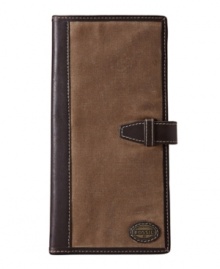 This agenda from Fossil helps you travel light and in style. This agenda from Fossil helps you travel light and in style.