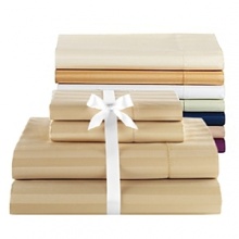 Sophistication and comfort meet with our cotton sateen stripe sheets. Made with Premium Egyptian cotton, these sheets feature an elegant stripe that adds style to any bedroom décor. Our Deluxe Sateen collection is made for those who love a lustrous sheet with a luxurious thread count. Sophistication and comfort meet with our cotton sateen stripe sheets. Made with Premium Egyptian cotton, these sheets feature an elegant stripe that adds style to any bedroom décor. Our Deluxe Sateen collection is made for those who love a lustrous sheet with a luxurious thread count.