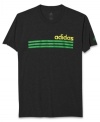 Make sure you're still stylin' even when you're playing hard with this graphic t-shirt from adidas.