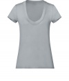 Stylish breeze short sleeve relaxed V-neck t-shirt - This must-have basic is a perfect addition to any closet - Flattering slim cut and easy to style versatile silhouette - Try with skinny jeans, a boyfriend blazer, and platforms for everyday glam - Wear with denim cut-offs, ribbed tights, and a plaid button down