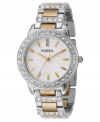 Slip into something glamorous with this crystal accented Jesse collection watch from Fossil.