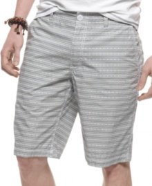 Bored of your regular pattern? Change it up with these tribal print shorts from Bar III. Bored of your regular pattern? Change it up with these tribal print shorts from Bar III.