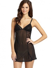 THE LOOKEmbroidered floral lace panelsTextured trim detailAdjustable spaghetti strapsSheer constructionTHE FITAbout 29 from shoulder to hemTHE MATERIAL94% nylon/6% spandexCARE & ORIGINMachine washImportedModel shown is 5'10 (177cm) wearing US size Small. THE LOOKEmbroidered floral lace panelsTextured trim detailAdjustable spaghetti strapsSheer constructionTHE FITAbout 29 from shoulder to hemTHE MATERIAL94% nylon/6% spandexCARE & ORIGINMachine washImportedModel shown is 5'10 (177cm) wearing US size Small.