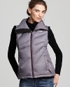 Asymmetrical quilting lends a modern design to The North Face®'s Bella Luna down vest.