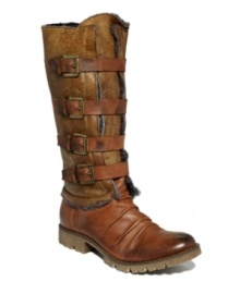 How rugged will you go? The Trystin boots by Boutique 9 take worn-in and well-loved to a new level with distressed leather, plenty of buckles and a lug sole. How rugged will you go? The Trystin boots by Boutique 9 take worn-in and well-loved to a new level with distressed leather, plenty of buckles and a lug sole.