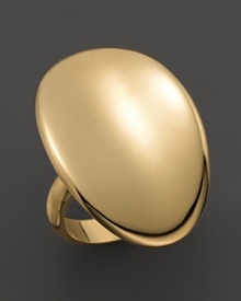 A bold, gold oval makes a shining statement of elegance. By Roberto Coin. A bold, gold oval makes a shining statement of elegance. By Roberto Coin.