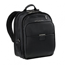 This Briggs & Riley clamshell backpack is designed to be your mobile support system.The four section design boasts: 1) a laptop holder that accommodates most 15.4 laptops, 2) a removable SpeedThru™ section which allows the laptop to remain in bag during security screening, reducing risk or damage or loss, 3) an organizer with multiple pockets, including padded pockets for gadgets, and 4) a file section that accommodates letter and legal size folders as well as power cords storage. This Briggs & Riley clamshell backpack is designed to be your mobile support system.The four section design boasts: 1) a laptop holder that accommodates most 15.4 laptops, 2) a removable SpeedThru™ section which allows the laptop to remain in bag during security screening, reducing risk or damage or loss, 3) an organizer with multiple pockets, including padded pockets for gadgets, and 4) a file section that accommodates letter and legal size folders as well as power cords storage.