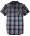 This stylish plaid shirt from Guess will definitely get you checked out.