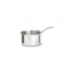 This Tri-Ply Calphalon sauce pan features a cool V stainless steel handle. Classic vessel design, induction capable magnetic stainless steel exterior. This Tri-Ply Calphalon sauce pan features a cool V stainless steel handle. Classic vessel design, induction capable magnetic stainless steel exterior.