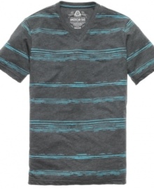 Hit the beach in style with this nautical striped t-shirt from American Rag. Hit the beach in style with this nautical striped t-shirt from American Rag.