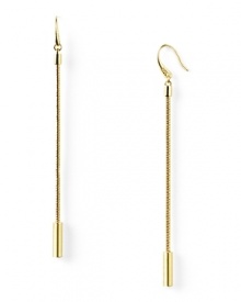 Gilded and glam, MICHAEL Michael Kors' linear earrings are a sleek addition to your lobe line up. The minimalist danglers modernize ladylike minis and classic pumps with ease. Gilded and glam, MICHAEL Michael Kors' linear earrings are a sleek addition to your lobe line up. The minimalist danglers modernize ladylike minis and classic pumps with ease.