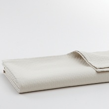 Woven matelassé coverlet paired with matching shams in a variety of colors. Woven matelassé coverlet paired with matching shams in a variety of colors.