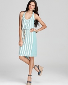 Ella Moss Dress - Calico Stripe Belted Dress Ella Moss Dress - Calico Stripe Belted Dress