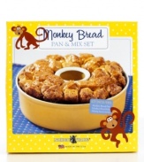 There will be plenty of time to monkey around after you quickly whip up a loaf of delicious monkey bread in a nonstick bundt pan that prepares the ooey gooey goodness of cinnamon bread to perfection every time. 5-year warranty.