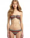 THE LOOKMulti-stripe printBandeau gathers at center with O-ringPadded cups with side boningBack clasp closureTHE MATERIAL80% nylon/20% spandexFully linedCARE & ORIGINHand washImportedPlease note: Bikini bottom sold separately. 