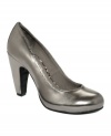 Retro romance. Lend 60's-inspired flirtiness to a sweet skirt and tights with the Percy pumps by American Rag.