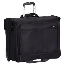 Unlike many garment bags, this superlight option has smooth wheels and a trolley handle to make it easy to arrive at your destination without a wrinkle. It's constructed of Ny-tec material backed with a vapor barrier and a fully integrated lightweight memory frame for structure and strength. Unlike many garment bags, this superlight option has smooth wheels and a trolley handle to make it easy to arrive at your destination without a wrinkle. It's constructed of Ny-tec material backed with a vapor barrier and a fully integrated lightweight memory frame for structure and strength.