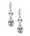 Two of a kind: A dazzling duo of round and pear-shaped crystals illuminate Givenchy's double-drop earrings. Crafted in silver tone mixed metal, they'll look equally chic for day or night. Approximate drop: 1-3/4 inches.