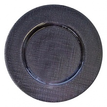 This glass charger adds incredible dimension to any table setting. Dishwasher and microwavable safe. This glass charger adds incredible dimension to any table setting. Dishwasher and microwavable safe.